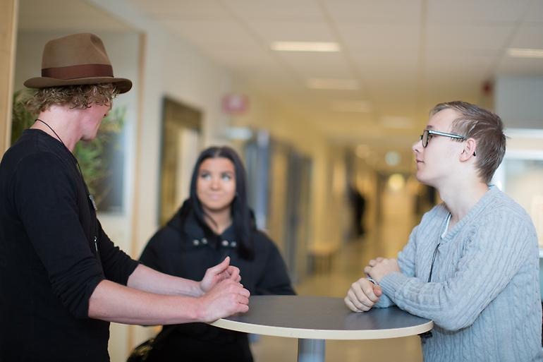 Samtal mellan studenter och en lärare